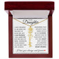 To My Daughter "No Rain No Flowers" Customized Name Necklace
