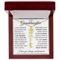 To My Granddaughter "No Rain No Flowers" Name Flower Necklace