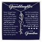 To My Granddaughter, Name Flower Necklace