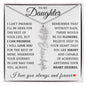 To My Daughter "No Rain No Flowers" Customized Name Necklace