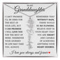 To My Granddaughter "No Rain No Flowers" Name Flower Necklace