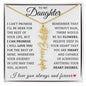 To My Daughter "No Rain No Flowers" Customized Name Necklace