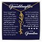 To My Granddaughter, Name Flower Necklace