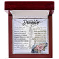 To My Daughter "No Rain, No Flowers" Custom Name Flower Necklace
