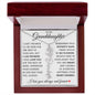 To My Granddaughter "No Rain No Flowers" Name Flower Necklace