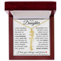 To My Daughter "No Rain No Flowers" Customized Name Necklace