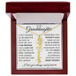 To My Granddaughter "No Rain No Flowers" Name Flower Necklace