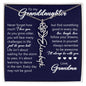 To My Granddaughter, Name Flower Necklace