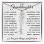 To My Granddaughter "No Rain No Flowers" Name Flower Necklace