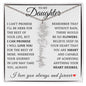 To My Daughter "No Rain No Flowers" Customized Name Necklace