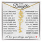 To My Daughter "No Rain No Flowers" Customized Name Necklace
