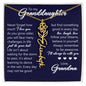 To My Granddaughter, Name Flower Necklace