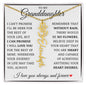 To My Granddaughter "No Rain No Flowers" Name Flower Necklace