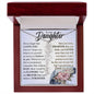 To My Daughter "No Rain, No Flowers" Custom Name Flower Necklace