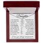 To My Daughter "No Rain No Flowers" Customized Name Necklace