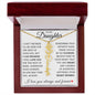 To My Daughter "No Rain No Flowers" Customized Name Necklace