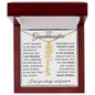 To My Granddaughter "No Rain No Flowers" Name Flower Necklace