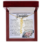 To My Daughter "No Rain, No Flowers" Custom Name Flower Necklace