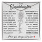 To My Granddaughter "No Rain No Flowers" Name Flower Necklace