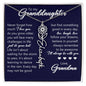 To My Granddaughter, Name Flower Necklace