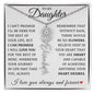 To My Daughter "No Rain No Flowers" Customized Name Necklace