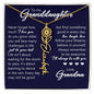 To My Granddaughter, Name Flower Necklace