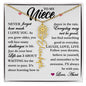 To My Niece, Name Flower Necklace