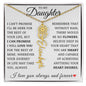 To My Daughter "No Rain No Flowers" Customized Name Necklace