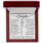 To My Daughter "No Rain No Flowers" Customized Name Necklace