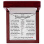 To My Granddaughter "No Rain No Flowers" Name Flower Necklace