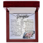 To My Daughter "No Rain, No Flowers" Custom Name Flower Necklace
