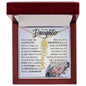 To My Daughter "No Rain, No Flowers" Custom Name Flower Necklace