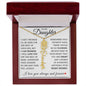 To My Daughter "No Rain No Flowers" Customized Name Necklace
