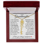 To My Granddaughter "No Rain No Flowers" Name Flower Necklace