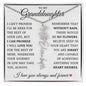 To My Granddaughter "No Rain No Flowers" Name Flower Necklace
