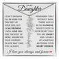 To My Daughter "No Rain No Flowers" Customized Name Necklace