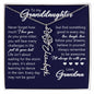 To My Granddaughter, Name Flower Necklace
