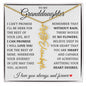 To My Granddaughter "No Rain No Flowers" Name Flower Necklace