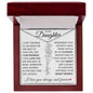 To My Daughter "No Rain No Flowers" Customized Name Necklace