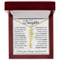 To My Daughter "No Rain No Flowers" Customized Name Necklace