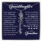 To My Granddaughter, Name Flower Necklace