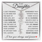 To My Daughter "No Rain No Flowers" Customized Name Necklace