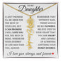 To My Daughter "No Rain No Flowers" Customized Name Necklace