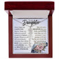To My Daughter "No Rain, No Flowers" Custom Name Flower Necklace