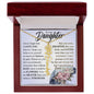 To My Daughter "No Rain, No Flowers" Custom Name Flower Necklace