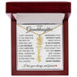 To My Granddaughter "No Rain No Flowers" Name Flower Necklace