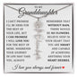To My Granddaughter "No Rain No Flowers" Name Flower Necklace