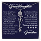 To My Granddaughter, Name Flower Necklace