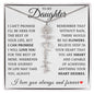 To My Daughter "No Rain No Flowers" Customized Name Necklace