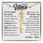 To My Niece, Name Flower Necklace